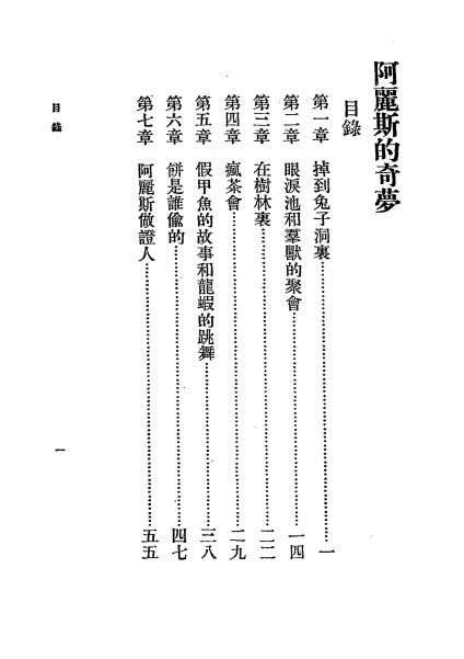 《阿丽斯的奇梦》Lewis Carrol著，徐应旭译-商务印书馆-民国22[1933]-pdf古籍下载插图1