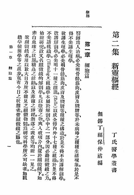 《二十世纪新内经-新灵枢经》丁福保编-文明书局-宣统元年[1909]-新灵枢下载插图1