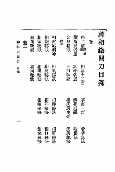 《神相铁关刀》秦慎安校勘-文明书局-民国十四年[1925]-相术入门下载插图1