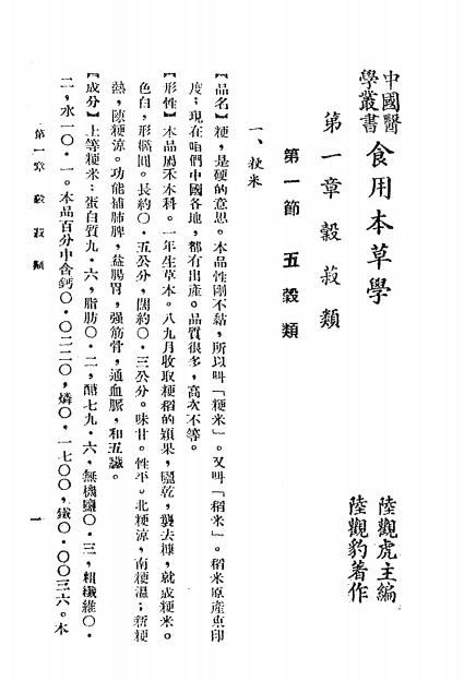 食用本草学-陆观豹-永寿医社-民国32[1943]插图2