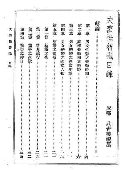 夫妻性智识-庄青美编-上海中央书店插图1